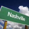 EnergySec Professional Education – Nashville, TN – February 20-24, 2017 Nashville Road Sign with dramatic blue sky and clouds - U.S. State Capitals Series.